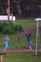 Mackensie Beating Mom at Tetherball