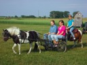 Josie & Mackensie on the pony cart