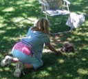 Kensie Feeding the Squirrel