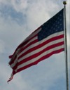 American Flag on Ellis Island