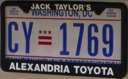 There is a D.C. License Plate!