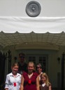 The Family Outside the West Wing of the White House