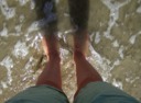 Mom Touching the Atlantic Ocean