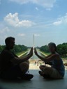 Mom and Dad Holding up the Washington Monument