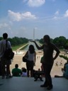 Sam Holding up the Washington Monument